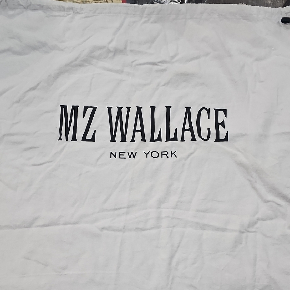 MZ Wallace Black Nylon Messenger Tote with Brown Trim - Picture 13 of 13
